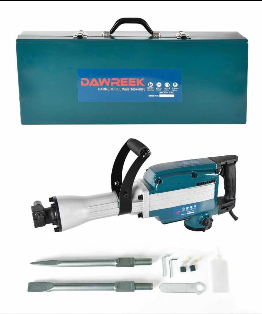 Dawreek 16 Kg Kırıcı Darbeli Hiltı Sivri ve Yassı Murçlu Özel Çantalı