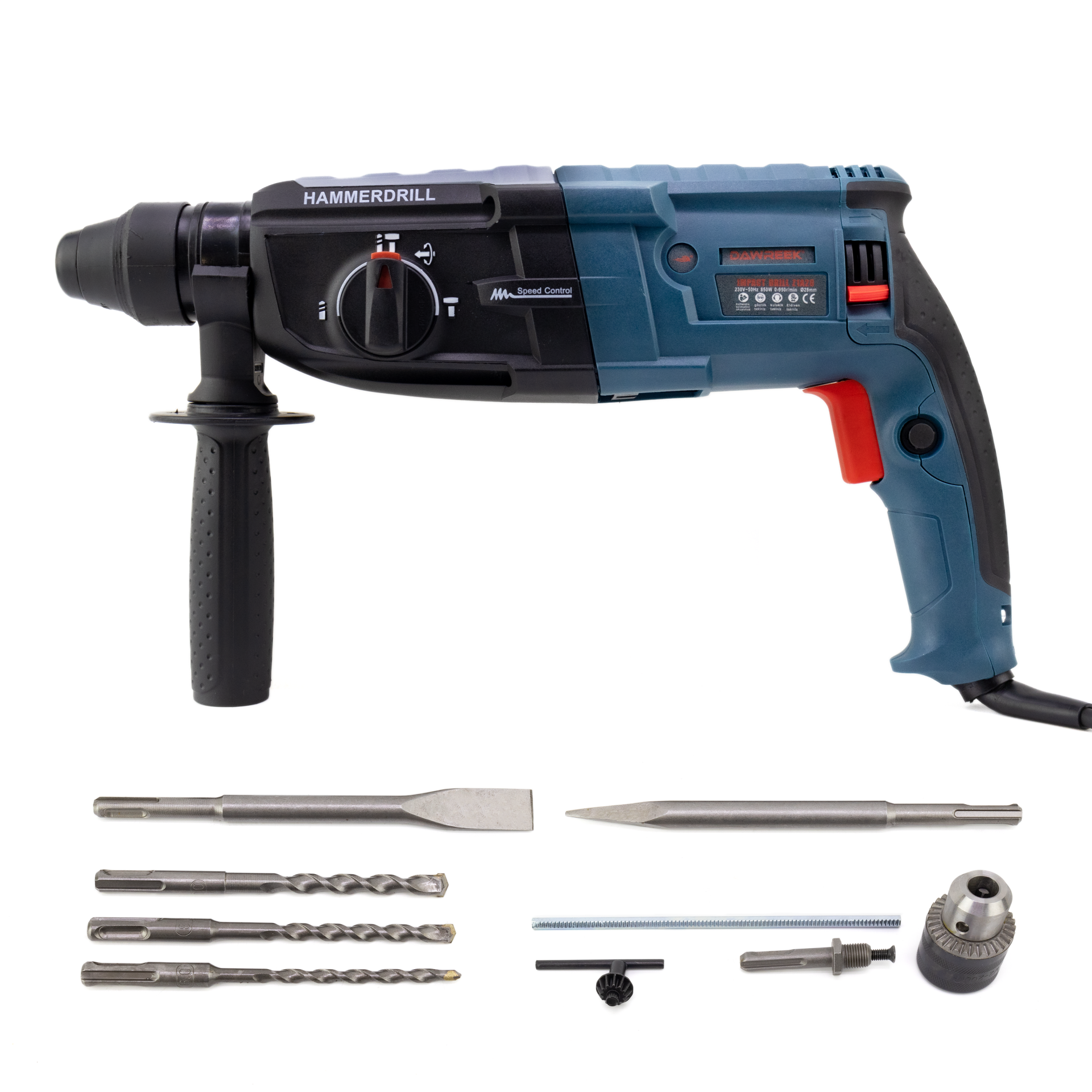 Dawreek Assur 3,5 Kg Profosyonel 2.8 Joule 4650 Bakır Sargı Pnömatik ELEKTRİKLİ KIRICI DELİCİ