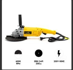 Dawreek Profesyonel 230 mm Spiral Taşlama Kesici 2.200 w