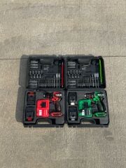 KİMMER Profesyonel Kömürsuz Motor Çelik şanzıman metal dişli Darbeli süper Torklu çift Bataryalı Şarjlı Matkap