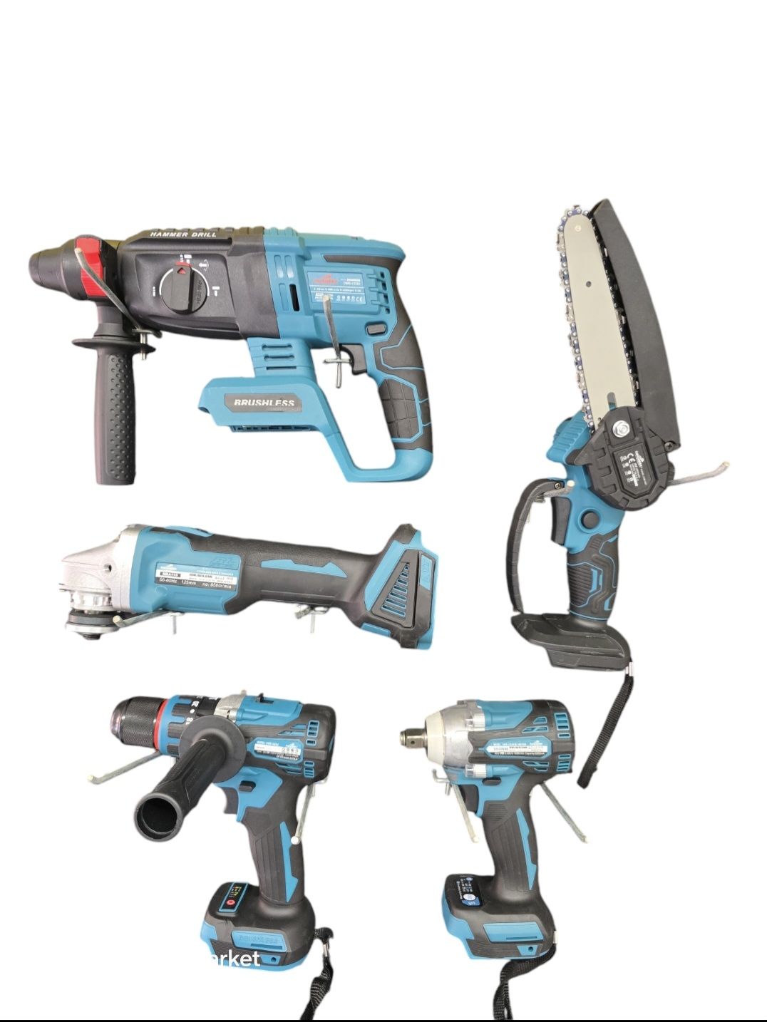 Dawreek Profesyonel 5 li Set Otomatik Yağlamalı Testereli (Hilti Sriral Torklu Somun Sıkma ve Vidalama matkap