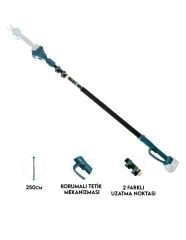 Dawreek teleskopik 2,5 metre uzatma kolu makas ve Testere uyumlu