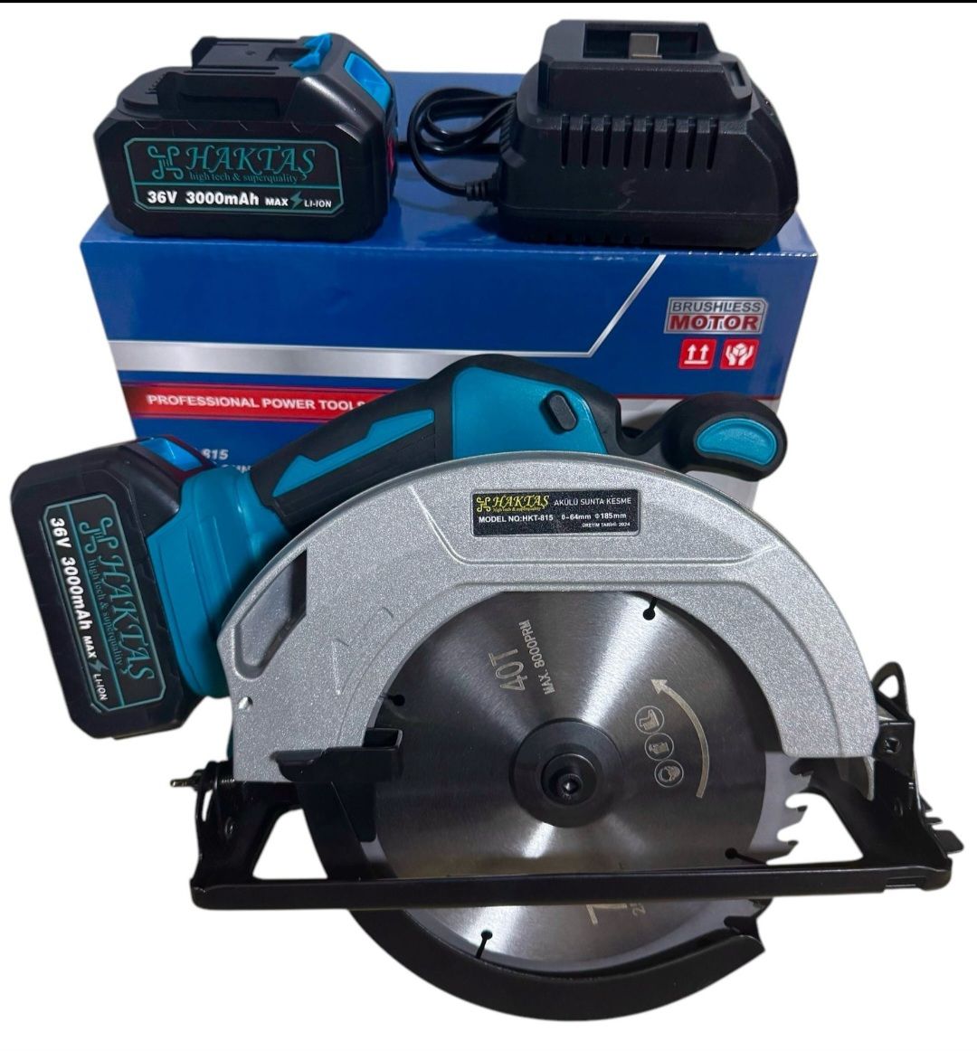 Haktaş Profesyonel Çift Bataryalı 185 mm Daire Testere Sunta Kesme