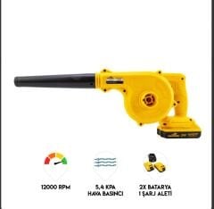 Şarjlı Çift Bataryalı Hava Üfleme Ve Çekme Makinesi