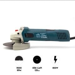 Tam Profesyonel 800 w Avuç Taşlama Spiral 125 mm disk çapı